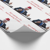 Trump Kerstmis: Hij maakt een lijst Cadeaupapier (Hoek)