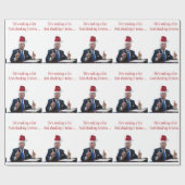 Trump Kerstmis: Hij maakt een lijst Cadeaupapier (Vlak)