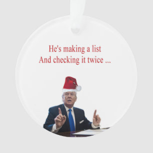 Trump Kerstmis: Hij maakt een lijst Ornament