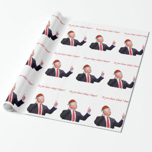 Trump Kerstmis: Hoor je wat ik hoor? Cadeaupapier