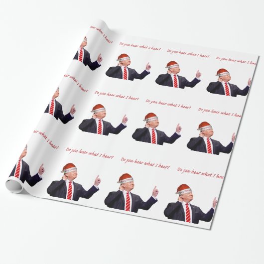 Trump Kerstmis: Hoor je wat ik hoor? Cadeaupapier (Uitgerold)