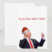 Trump Kerstmis: Hoor je wat ik hoor? Feestdagenkaart (Voorkant / Achterkant)