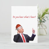 Trump Kerstmis: Hoor je wat ik hoor? Feestdagenkaart (Staand voorkant)