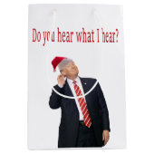 Trump Kerstmis: Hoor je wat ik hoor? Medium Cadeauzakje (Voorkant)