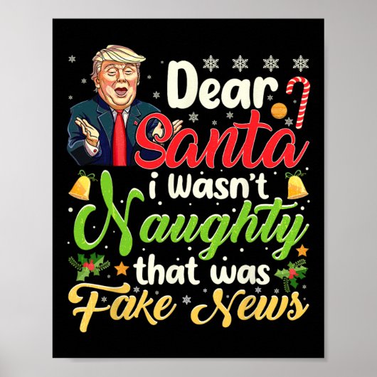Trump Kerstmis - Ik was niet stout Poster (Voorkant)
