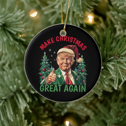 Trump Kerstmis, maak Kerstmis weer geweldig Keramisch Ornament (Boom)