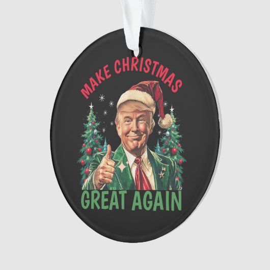 Trump Kerstmis, maak Kerstmis weer geweldig Ornament (voorkant)