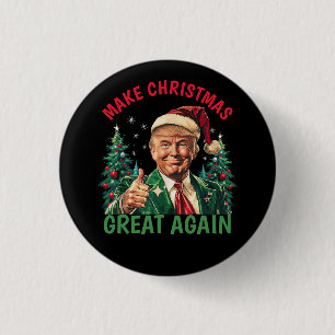 Trump Kerstmis, maak weer een geweldig kerstcadeau Ronde Button 3,2 Cm