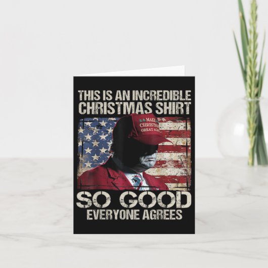 Trump Kerstmis pyjama zo goed iedereen is het eens Kaart (Voorkant)