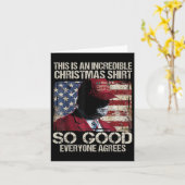 Trump Kerstmis pyjama zo goed iedereen is het eens Kaart (Gele Bloem)