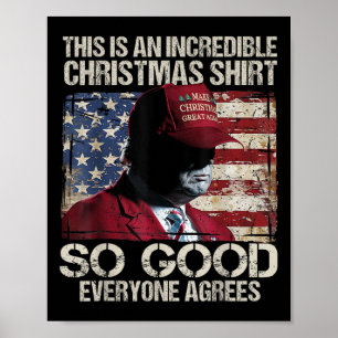 Trump Kerstmis pyjama zo goed iedereen is het eens Poster