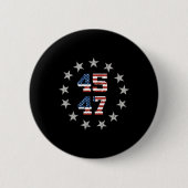 Trump Kerstmis Ronde Button 5,7 Cm (Voorkant)