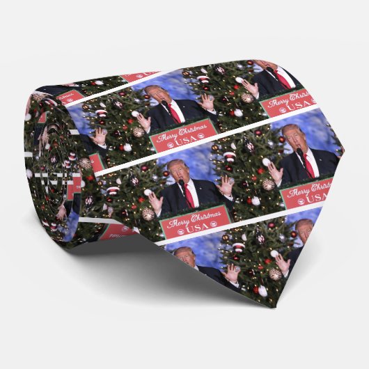 Trump Kerstmis Stropdas (Opgerold)