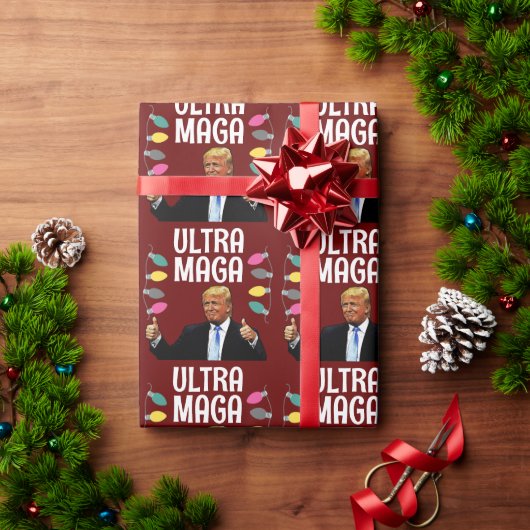 TRUMP KERSTMIS ULTRA MAGA INPAKPAPIER (Feestdagen Geschenken)