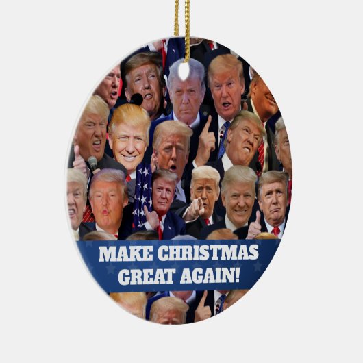 Trump-kerstversiering Keramisch Ornament (Rechts)