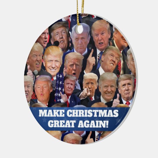 Trump-kerstversiering Keramisch Ornament (Links)