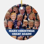 Trump-kerstversiering Keramisch Ornament (Achterkant)