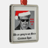 Trump-kerstversiering Metalen Ornament (Rechts)