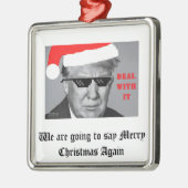 Trump-kerstversiering Metalen Ornament (Links)