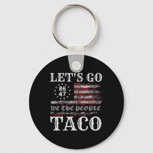 Trump Kijkt Altijd Weg Laten we Taco Grappige Meme Sleutelhanger