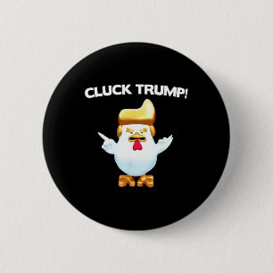 Trump Kippen Klok Trump Grappig Ronde Button 5,7 Cm