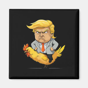 Trump Kippenjockey Satire - Grappige Politieke Hum Magneet