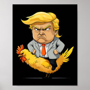 Trump Kippenjockey Satire - Grappige Politieke Hum Poster