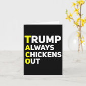 Trump kipt altijd grappige Trump-grap uit Kaart (Gele Bloem)