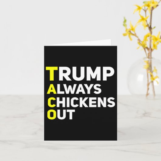 Trump kipt altijd grappige Trump-grap uit Kaart (Gele Bloem)