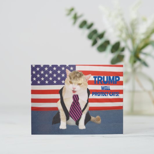 Trump Kitty Postcard Briefkaart (Staand voorkant)