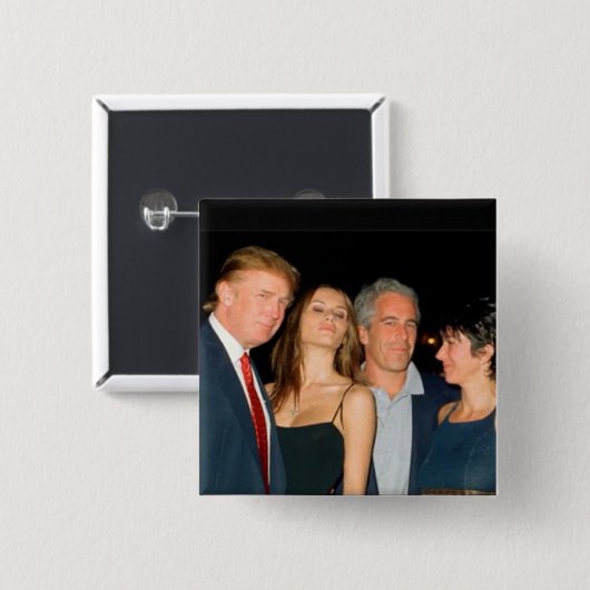 Trump Knop Vierkante Button 5,1 Cm (Voorkant /achterkant)