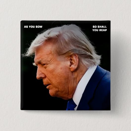 Trump Knop Vierkante Button 5,1 Cm (Voorkant)
