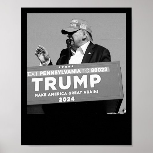 Trump kogel in de lucht poster (Voorkant)