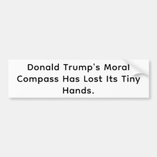 Trump Kompas Verloren Kleine Handen Hankamer Artju Bumpersticker