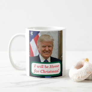 Trump komt naar huis voor kerst koffiemok