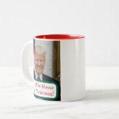 Trump komt naar huis voor Mok met kerstkoffie (Voorkant links)