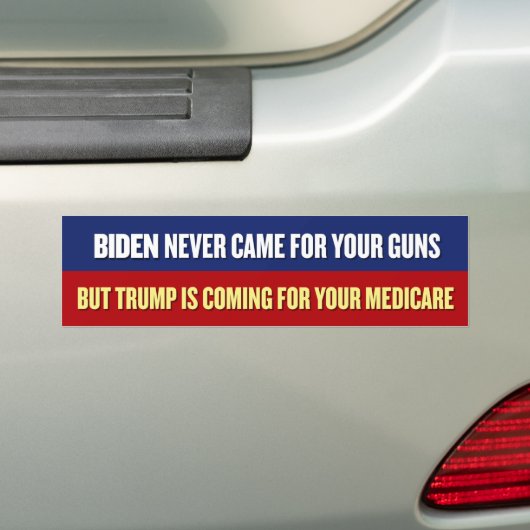 Trump komt voor zijn Medicare Bumpersticker (Op auto)