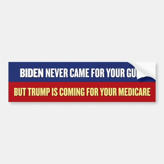 Trump komt voor zijn Medicare Bumpersticker (Voorkant)