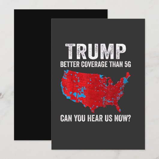 Trump krijgt betere dekking dan 5G Kun je ons nu h Kaart (Voorkant / Achterkant)