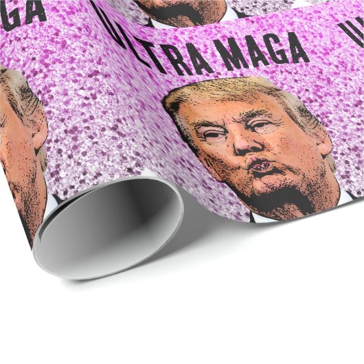 TRUMP KUST ULTRA MAGA KERSTINPAKPAPIER CADEAUPAPIER (Rol Hoek)
