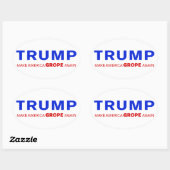 Trump: laat Amerika opnieuw tasten Ovale Sticker (Vel)