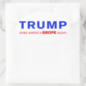 Trump: laat Amerika opnieuw tasten Ovale Sticker (Tas)