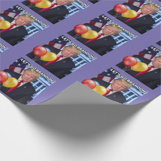 TRUMP LAAT BRANDON BIRTHDAY WRAPPING PAPIER GAAN (Hoek)