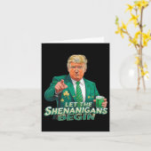 Trump Laat De Schelmenstreken Beginnen St Patrick' Kaart (Gele Bloem)