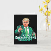 Trump Laat De Schelmenstreken Beginnen St Patrick' Kaart (Gele Bloem)