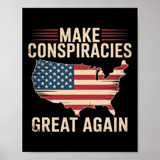 Trump Laat Samenzweringen Weer Groot Worden  Poster (Voorkant)
