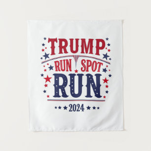 Trump Laat Vlek Laat Lopen Grappig Verkiezingsdeba Wandkleed