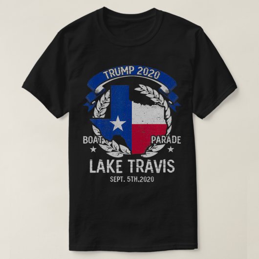 Trump Lake Travis 2020 Boat Parade T-shirt (Design voorkant)