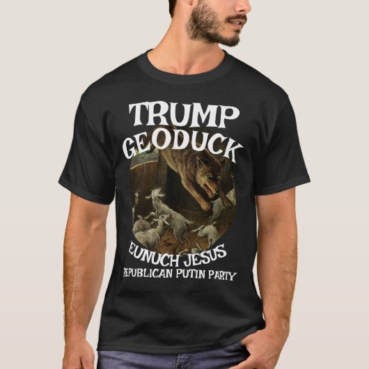 Trump Lamb Chop Jesus Republikeinse Partij T-shirt (Voorkant)