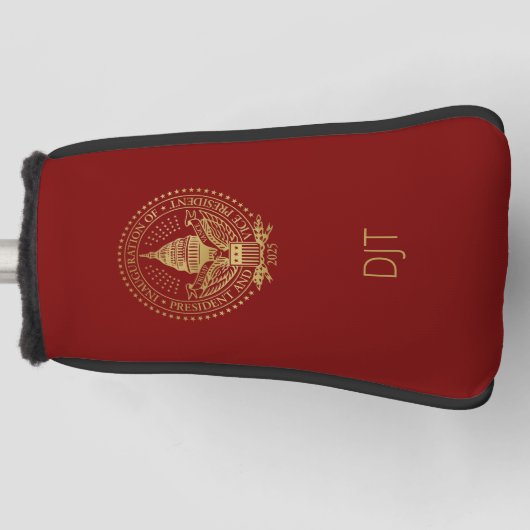 Trump lanceert presidentiële inauguratie monografi golfheadcover (Voorkant)